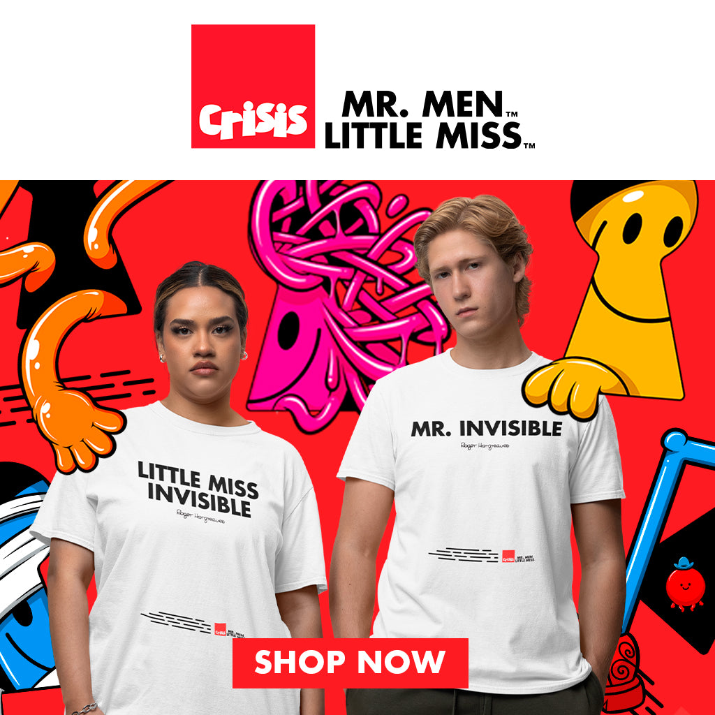 Crisis x Mr. Men Little Miss Product Range
